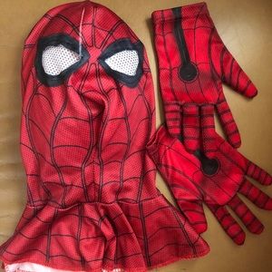 Spider Man mask and gloves